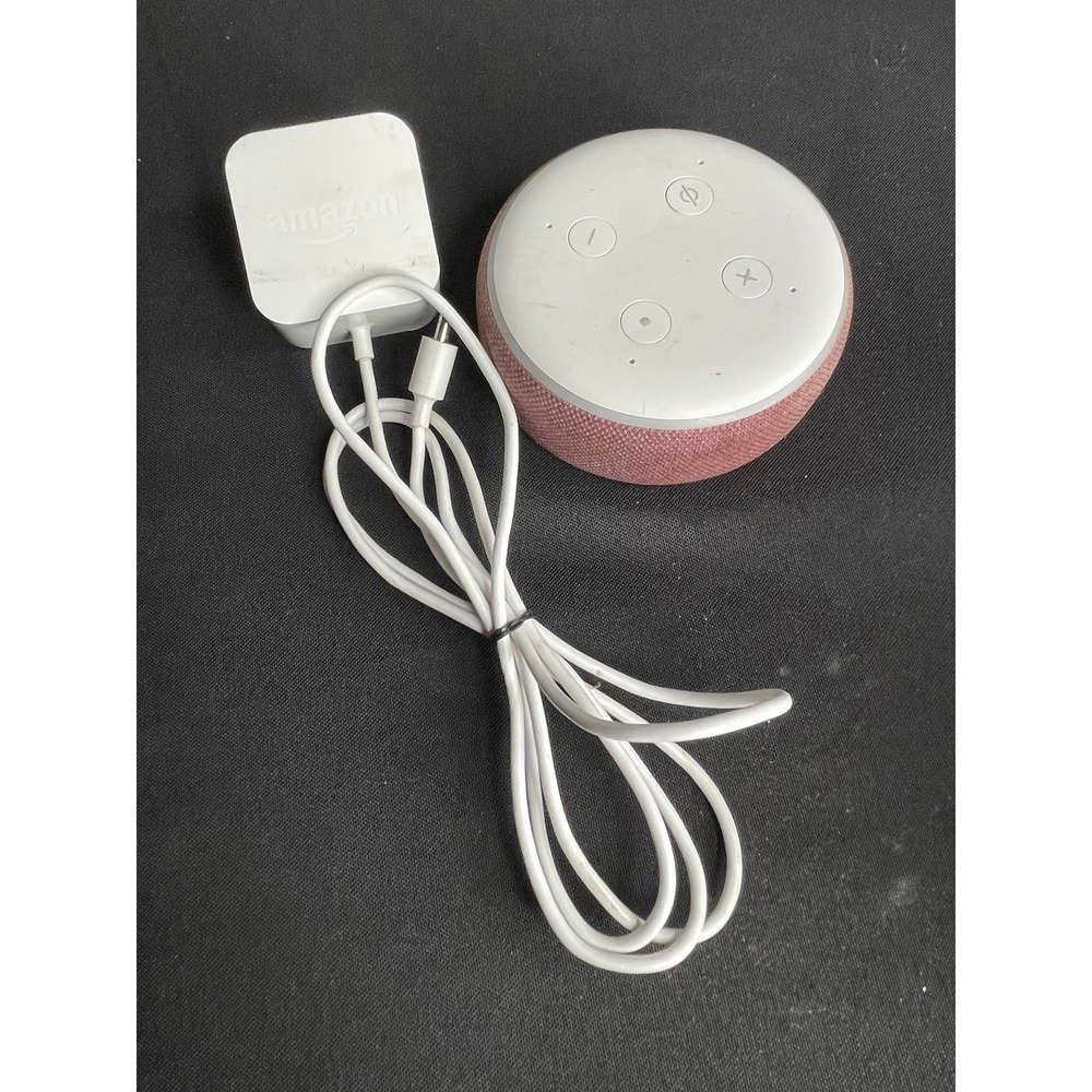 Amazon Echo Dot 3rd Generation Smart Speaker Plum Fabric C78MP8 with Power Cord